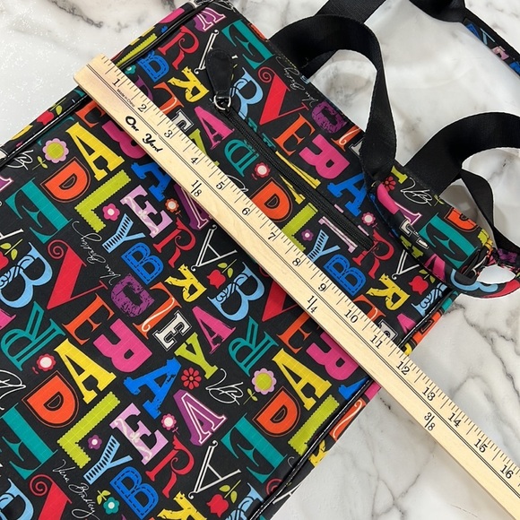 Vera Bradley Laptop Travel Tote from A to Vera Frill Computer Bag New Colorful - Picture 9 of 11